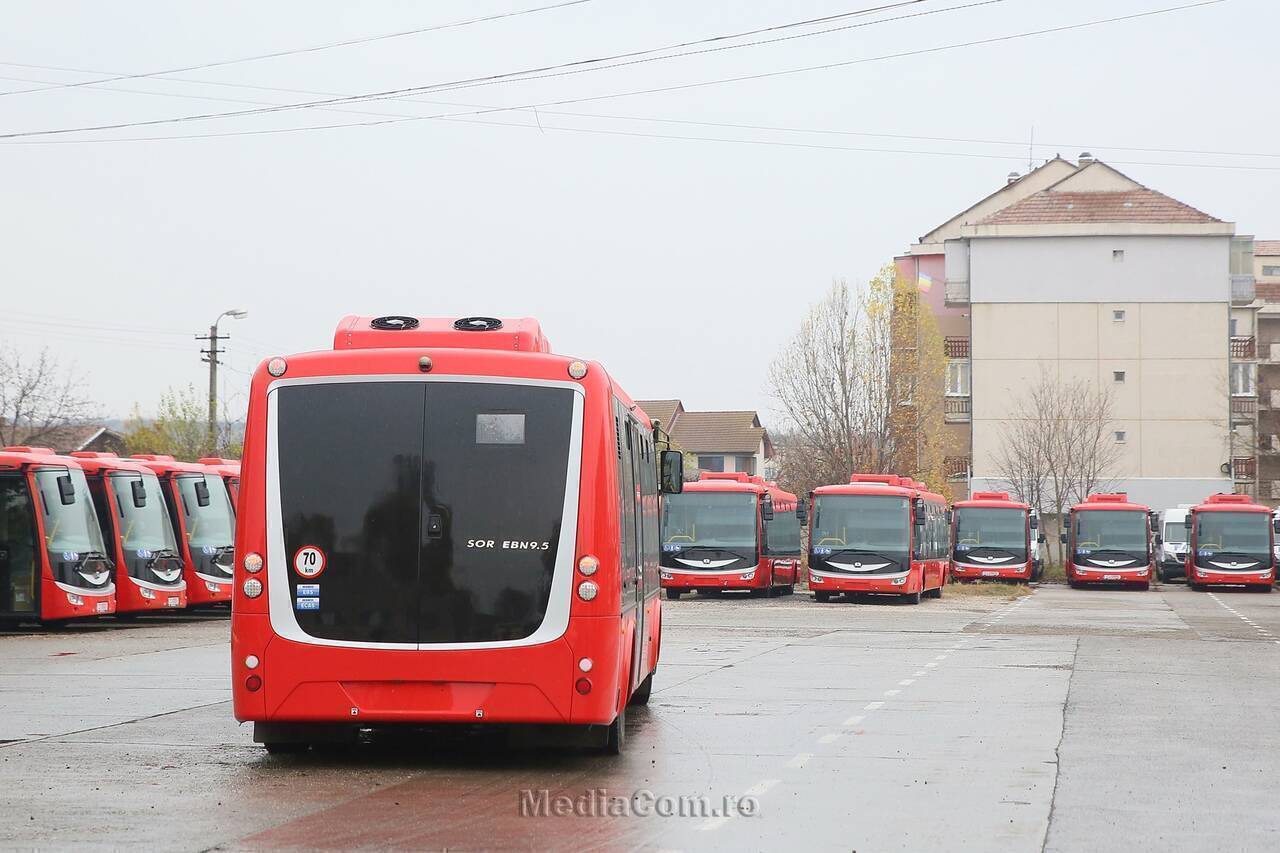 Autobuze electrice din Turda - sursa: Facebook (primar Matei Cristian)