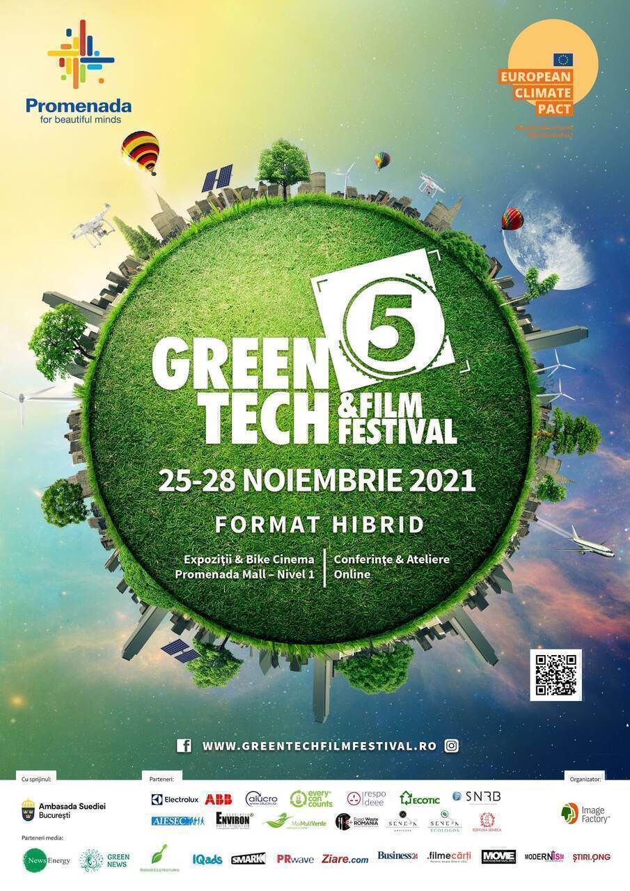 SAVE THE DATE: Green Tech & Film Festival, 25-28 noiembrie 2021