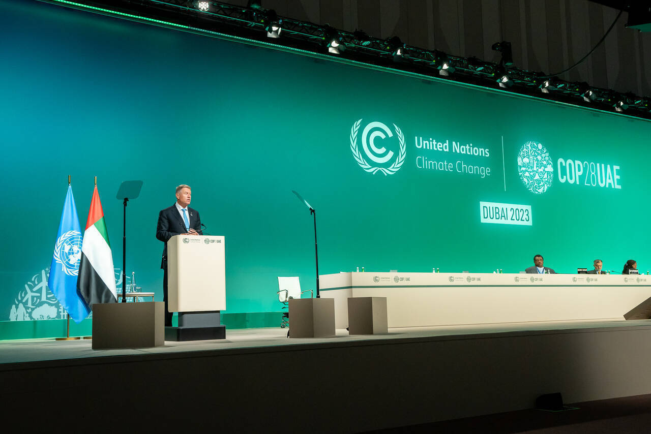 Iohannis, la COP28: Avem nevoie de angajamente noi pentru atingerea obiectivelor climatice