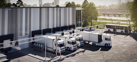 eDepots (stații de încărcare electrică) - sursa foto: Siemens si OMV