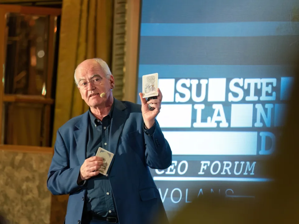 John Elkington, la SUSTENLANDIA CEO Forum - sursa foto: Ambasada Sustenabilitatii in Romania