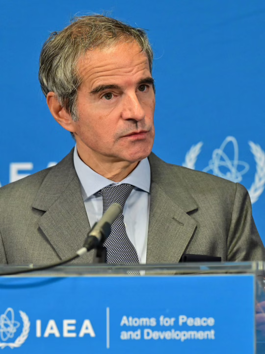 Rafael Mariano Grossi briefs press on Iran (01615830) Rafael Mariano Grossi, IAEA Director General, briefs members of the international press and media on the Islamic Republic of Iran at the 1795th Board of Governors meeting held at the Agency headquarters in Vienna, Austria. 2 March 2026 Photo Credit: Dean Calma / IAEA Copyright ©IAEA Images