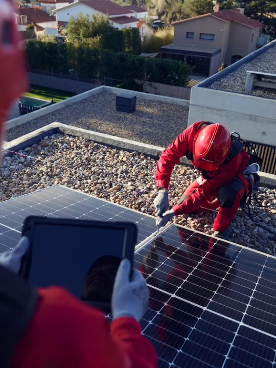 Instalare panouri fotovoltaice - sursa foto: E.ON